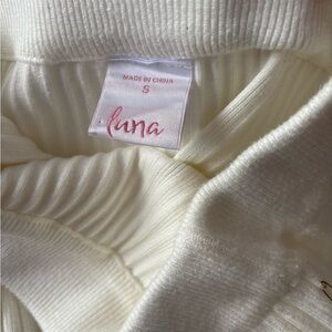 Luna Cream Ribbed Sweater